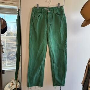 Zara Green Denim Jeans Women's Size EUR 38 / USA 6